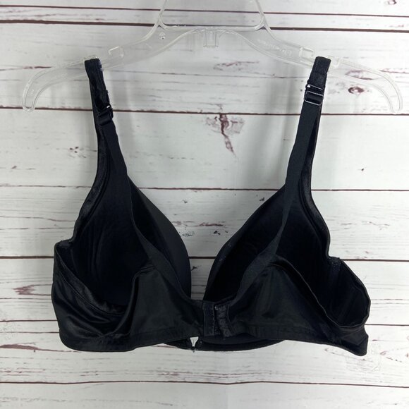 Cacique Black Padded Adjustable Hook eye Closure Bra Size‎ 46C - Picture 2 of 6